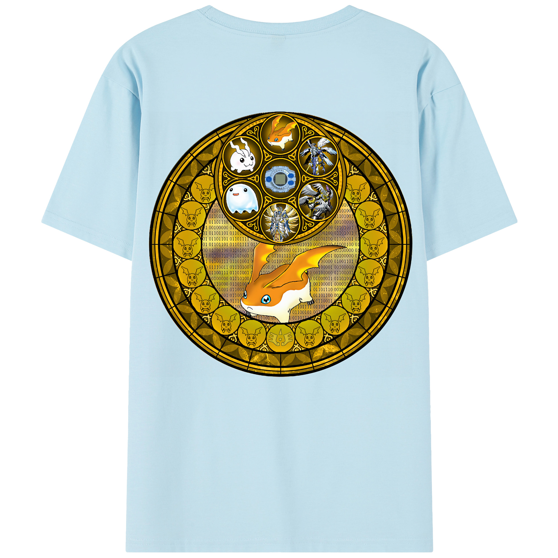 （画像用） Digimon デジタルモンスター/デジモン 綿100％半袖Tシャツ（背面プリント）